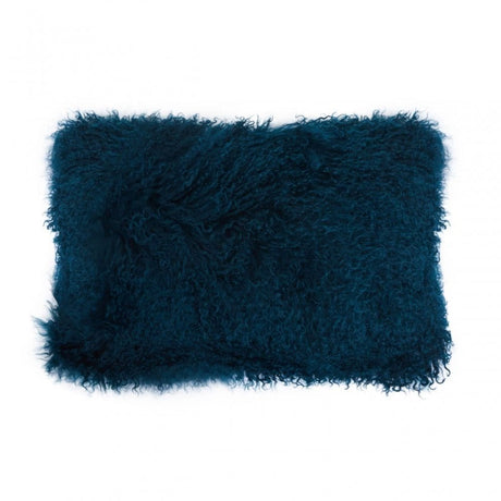Bosie Large Teal Mongolian Lamb Fur Cushion
