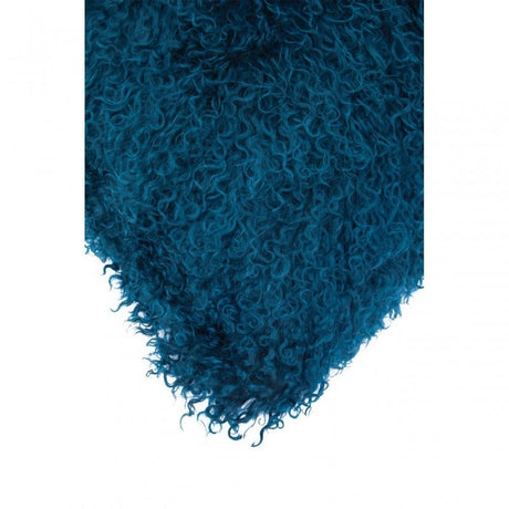 Bosie Large Teal Mongolian Lamb Fur Cushion