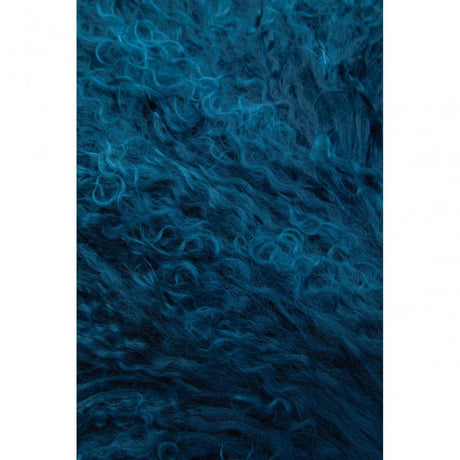 Bosie Large Teal Mongolian Lamb Fur Cushion