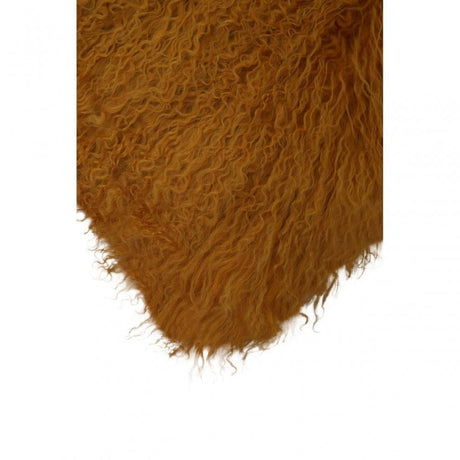 Bosie Small Ochre Mongolian Lamb Fur Cushion