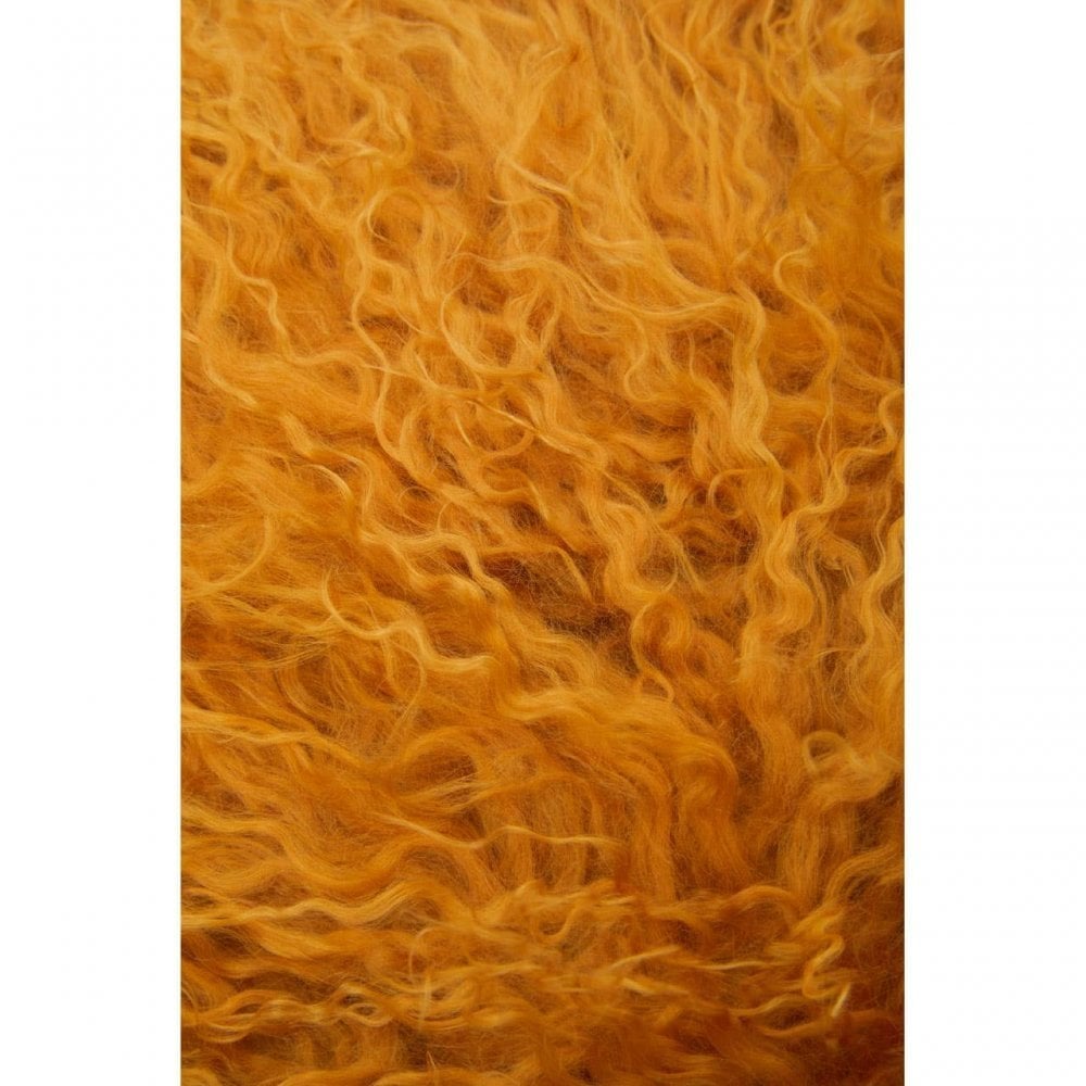 Bosie Small Ochre Mongolian Lamb Fur Cushion
