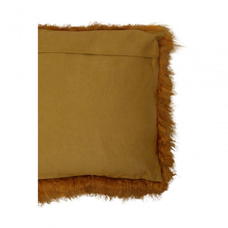 Bosie Small Ochre Mongolian Lamb Fur Cushion