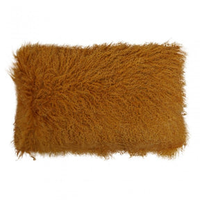 Bosie Large Ochre Mongolian Lamb Fur Cushion