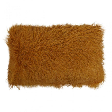Bosie Large Ochre Mongolian Lamb Fur Cushion