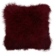 Bosie Small Maroon Mongolian Lamb Fur Cushion