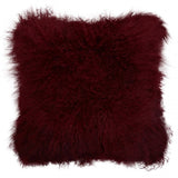Bosie Small Maroon Mongolian Lamb Fur Cushion
