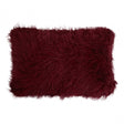 Bosie Large Maroon Mongolian Lamb Fur Cushion
