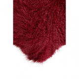 Bosie Large Maroon Mongolian Lamb Fur Cushion
