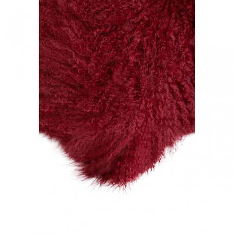 Bosie Large Maroon Mongolian Lamb Fur Cushion
