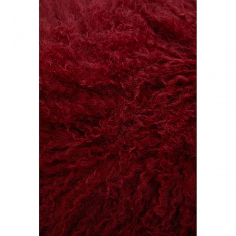 Bosie Large Maroon Mongolian Lamb Fur Cushion
