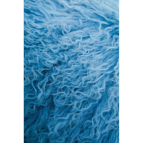 Bosie Large Blue Ombre Mongolian Lamb Fur Cushion