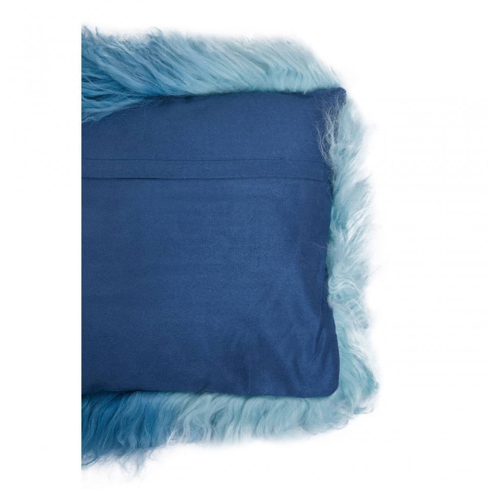 Bosie Large Blue Ombre Mongolian Lamb Fur Cushion