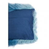 Bosie Large Blue Ombre Mongolian Lamb Fur Cushion