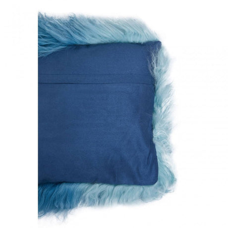 Bosie Large Blue Ombre Mongolian Lamb Fur Cushion