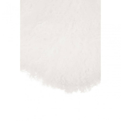 Bosie Round White Mongolian Fur Cushion