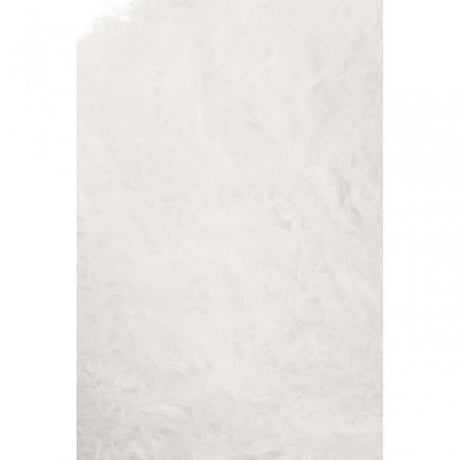 Bosie Round White Mongolian Fur Cushion