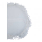 Bosie Round White Mongolian Fur Cushion