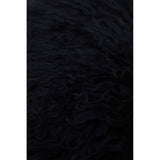 Bosie Round Black Mongolian Fur Cushion