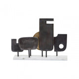 Simbolo Large Assorted Colour Metal Sculpture On Marble Base