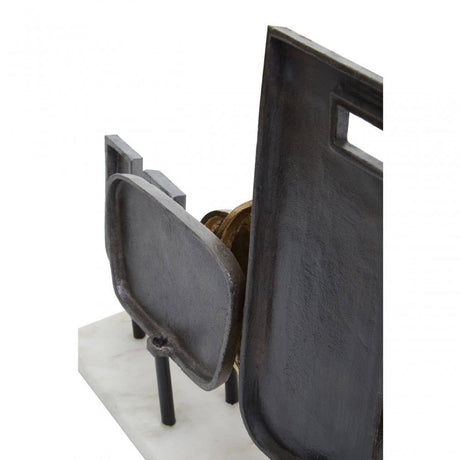 Simbolo Large Assorted Colour Metal Sculpture On Marble Base