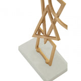 Simbolo Gold Metal Sculpture On Marble Base