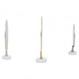 Elias Set Of Three Gold Silver And Black Hammered Metal Sculptures