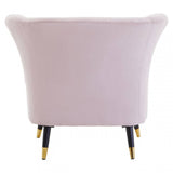 Loretta Dusky Pink Velvet Scalloped Chair