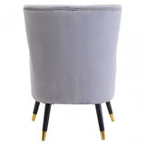 Loretta Grey Velvet Tufted Chair
