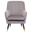 Loretta Mink Velvet Scalloped Armchair
