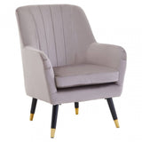 Loretta Mink Velvet Scalloped Armchair