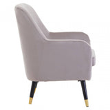Loretta Mink Velvet Scalloped Armchair