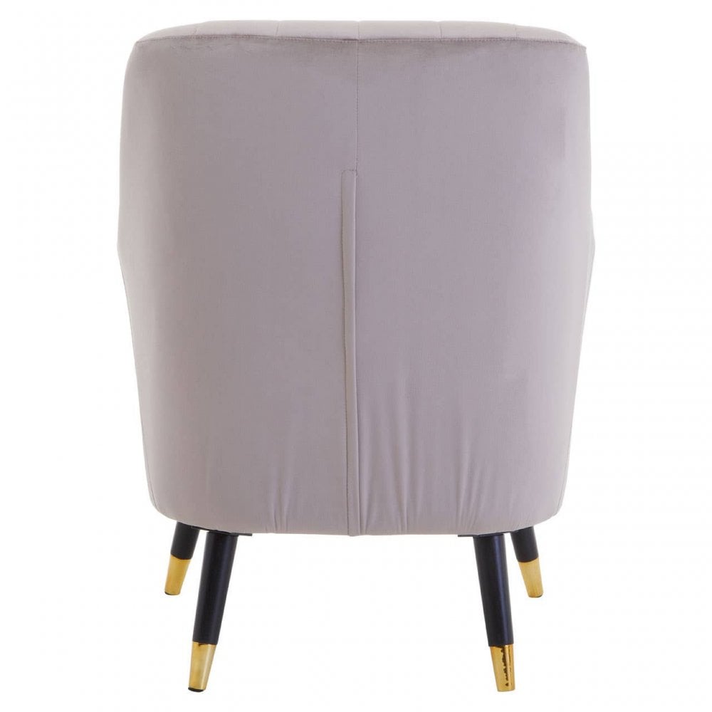 Loretta Mink Velvet Scalloped Armchair