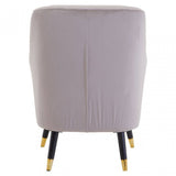 Loretta Mink Velvet Scalloped Armchair