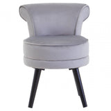 Kids Loretta Grey Velvet Chair
