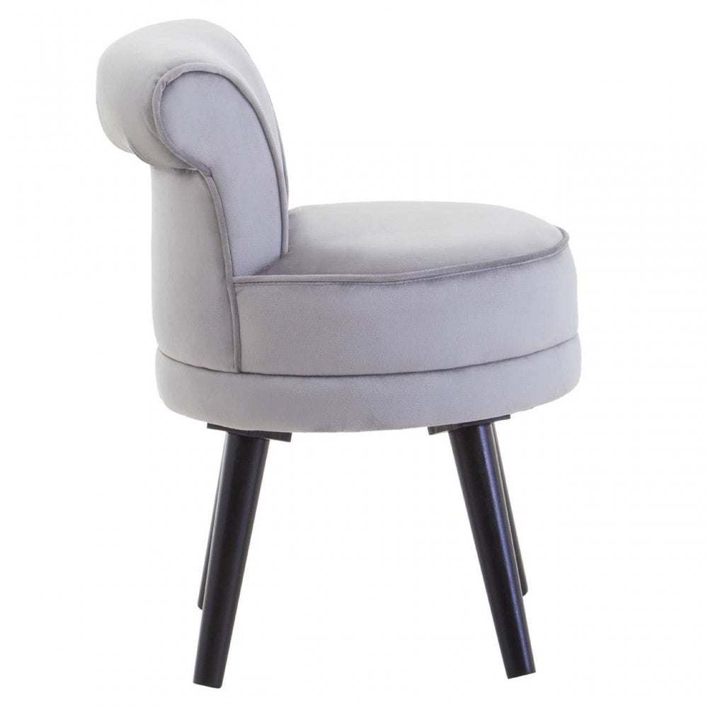 Kids Loretta Grey Velvet Chair