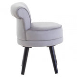 Kids Loretta Grey Velvet Chair