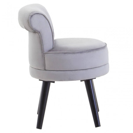 Kids Loretta Grey Velvet Chair
