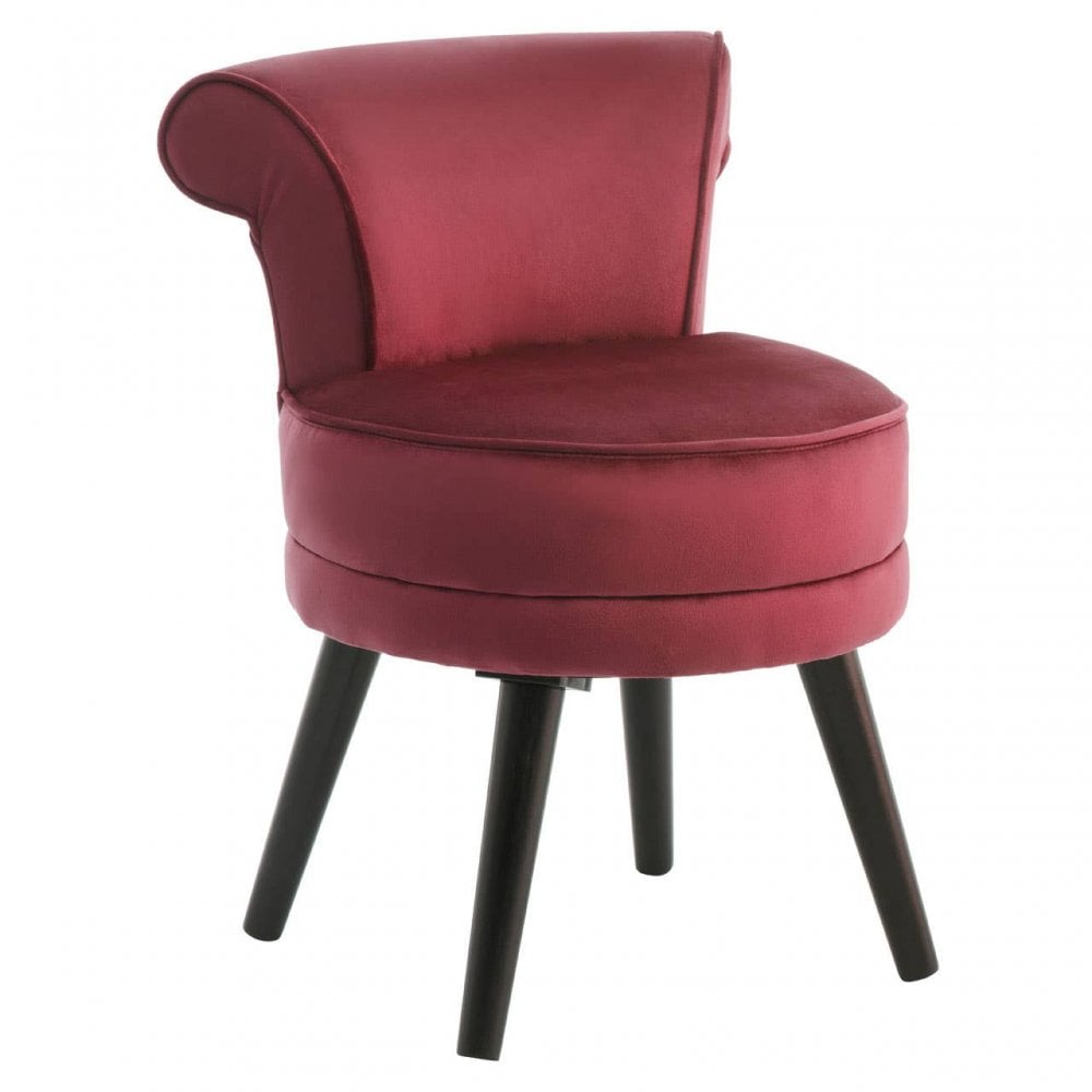 Kids Loretta Wine Velvet Chair