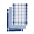 Doro Set Of Three Blue And White Tea Towels