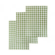 Doro Set Of Three Green And White Tea Towels