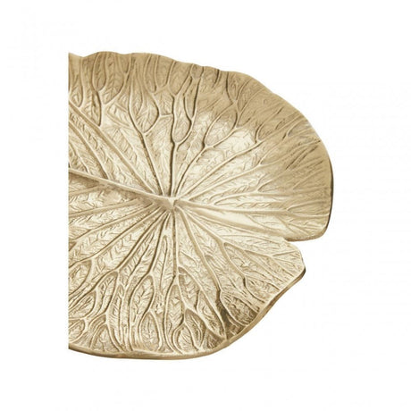 Salma Gold Finish Lotus Leaf  Cake Stand