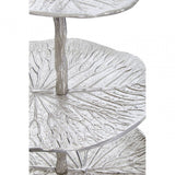 Salma Three Tier Silver Lotus Leaf Cake Stand