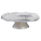 Salma Silver Lotus Leaf Cake Stand