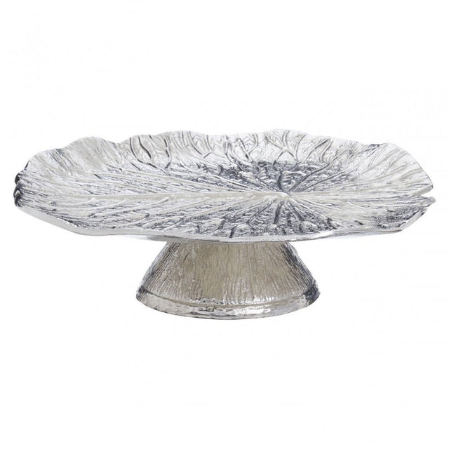 Salma Silver Lotus Leaf Cake Stand