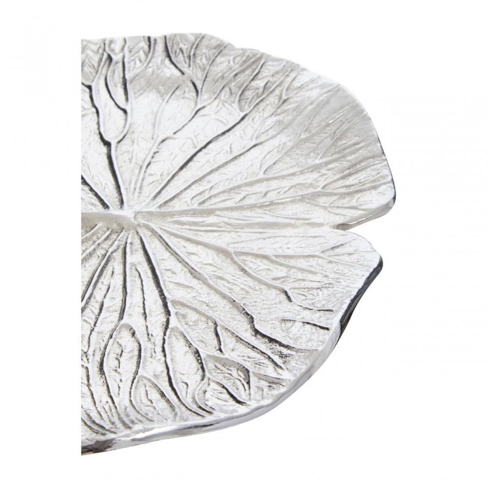 Salma Silver Lotus Leaf Cake Stand