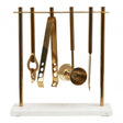 Omari White Marble Bar Tool Stand