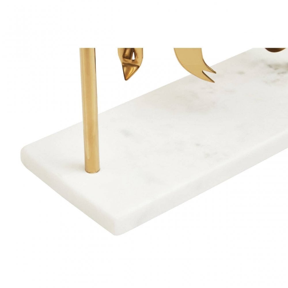 Omari White Marble Bar Tool Stand