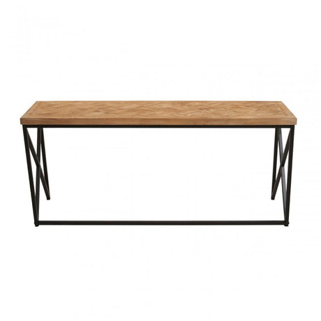 Kickford Coffee Table  With Black Iron Frame