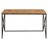 Kickford Console With Natural Parquet Top