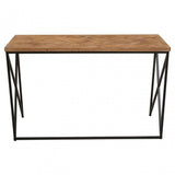 Kickford Console With Natural Parquet Top